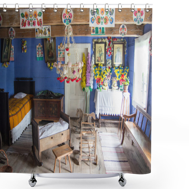 Personality  Interior Of Old Farm House In Poland  Shower Curtains