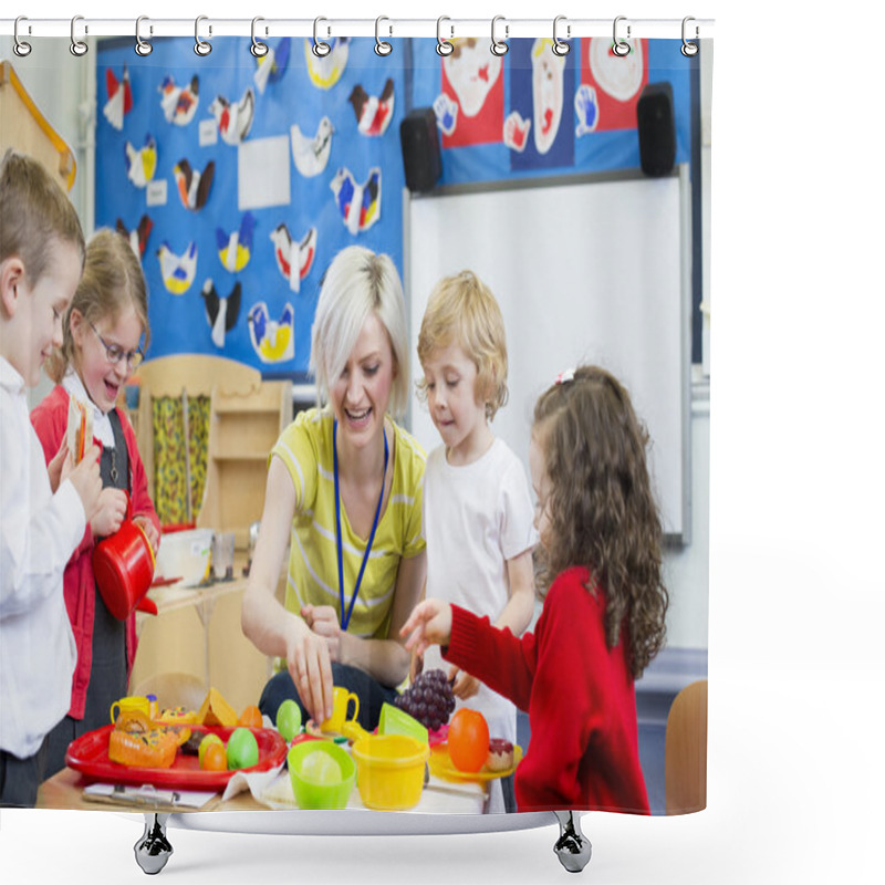 Personality  Roleplay Restaurant At Nursery Shower Curtains