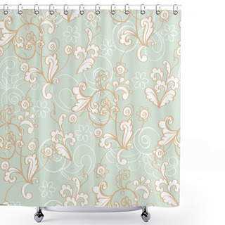 Personality  Seamless Floral Pattern Shower Curtains