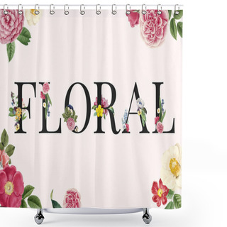 Personality  Colorful Floral Themed Background Shower Curtains