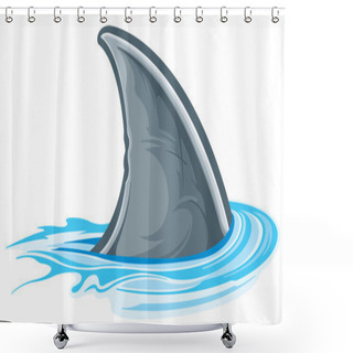 Personality  Shark Fin Shower Curtains