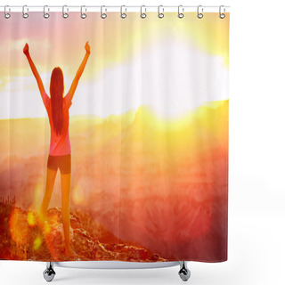 Personality  Freedom And Adventure - Woman Happy, Grand Canyon Shower Curtains