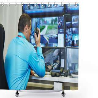 Personality  Security Video Surveillance Shower Curtains