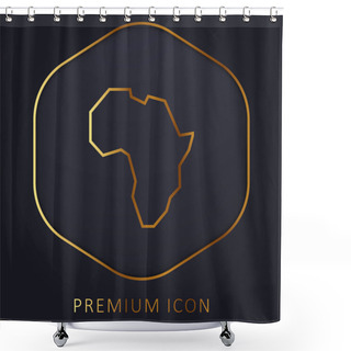 Personality  Africa Golden Line Premium Logo Or Icon Shower Curtains