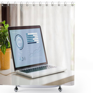 Personality   Futuristic Business Reports With Graphs And Charts Shower Curtains