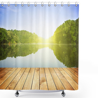 Personality  Lake Shower Curtains