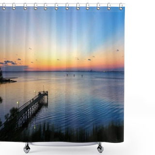 Personality  Sunset At Mobile Bay In Daphne, Alabama  Shower Curtains