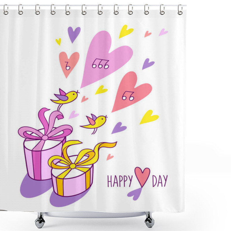 Personality  Happy Valentines Day Shower Curtains