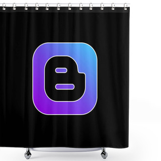 Personality  Blogger Blue Gradient Vector Icon Shower Curtains