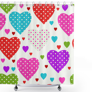 Personality  Colorful Seamless Valentine Pattern Shower Curtains