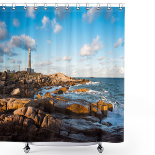 Personality  Lighthouse In Cabo Polonio, Rocha, Uruguay Shower Curtains