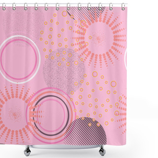 Personality  Abstract Geometric Seamless Pattern With Circles. Design Papers, Shower Curtains