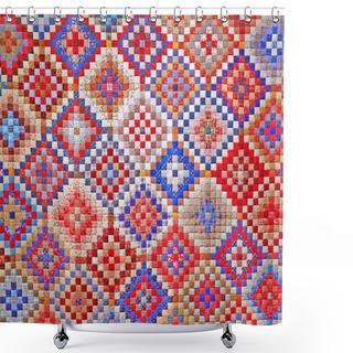 Personality  Colorful Quilt Detail Shower Curtains
