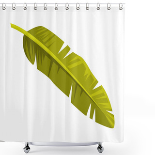 Personality  Green Tropical Leaf And Foliage Of Bali Vector Illustration Shower Curtains