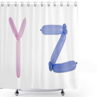 Personality  Twisted Balloon Fonts Y,Z Shower Curtains