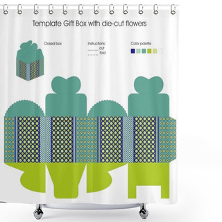 Personality  Template For Gift Box Shower Curtains