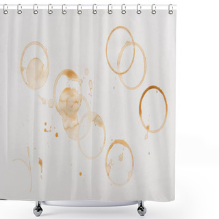Personality  Coffee Stains Background Shower Curtains