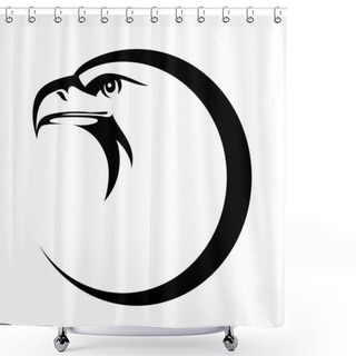 Personality  Eagle Head Emblem Shower Curtains