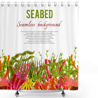 Personality  Coral Seabed Background Shower Curtains