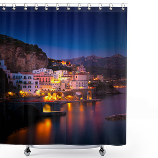 Personality  Night View Of Amalfi Shower Curtains