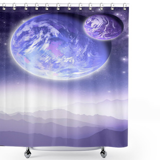 Personality  Parachutist Flying Over Beautiful Nature Of Carpathians, Ukraine, May 2016 Shower Curtains