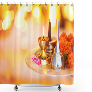 Personality  Hindu Ceremony. Puja  Shower Curtains