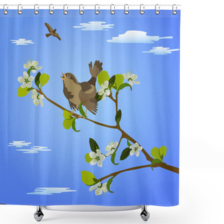 Personality  Bird Shower Curtains