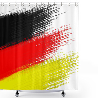 Personality  Grunge Background In Colors Of German Flag Shower Curtains