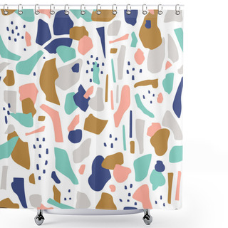Personality  Modern Absttract Pattern In Minimal Style Shower Curtains