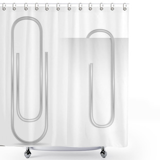 Personality  Paper Clip Shower Curtains