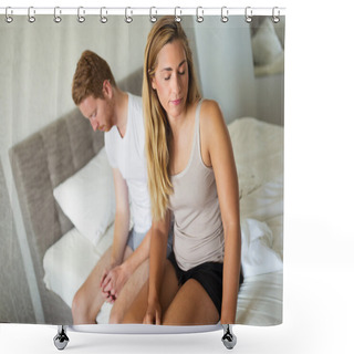 Personality  Couple Having Problems Shower Curtains