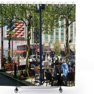 Personality  Welcome To The American Way At National Harbor In Oxon Hill, Maryland Shower Curtains