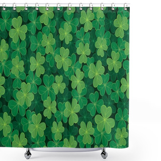 Personality  Seamless Clover Pattern Shower Curtains