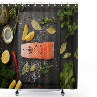 Personality  Salmon Shower Curtains