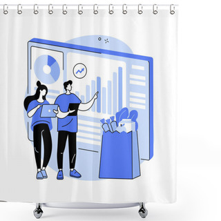 Personality  Food Consumption Abstract Concept Vector Illustration. Shower Curtains