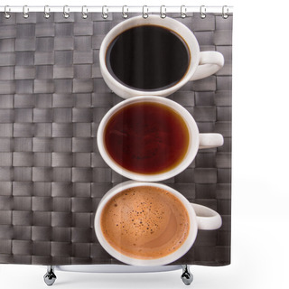 Personality  Hot Beverages In Mugs Shower Curtains