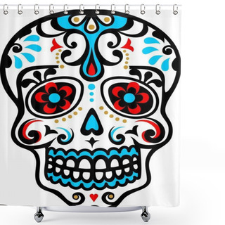 Personality  Mexican Skull Shower Curtains
