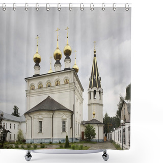 Personality  Feodorovsky Monastery In Gorodets. Nizhny Novgorod Oblast. Russia Shower Curtains