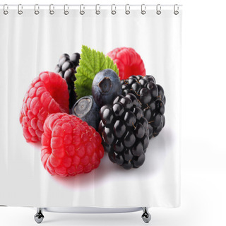 Personality  Fresh Ripe Berry In Closeup Shower Curtains