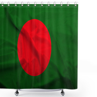 Personality  Bangladesh Flag Shower Curtains