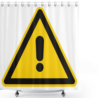 Personality  Blank Danger And Hazard Triangle Warning Sign Isolated Macro Shower Curtains