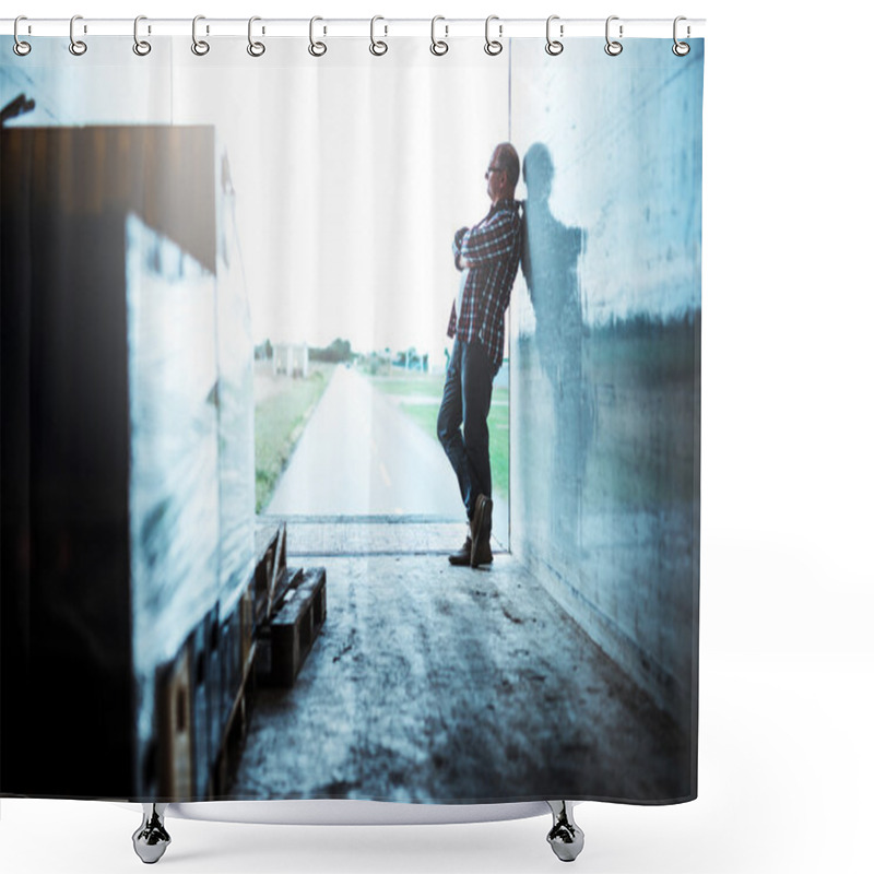 Personality  Standing With Crossed Arms Shower Curtains