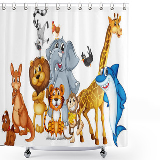 Personality  Animals Shower Curtains