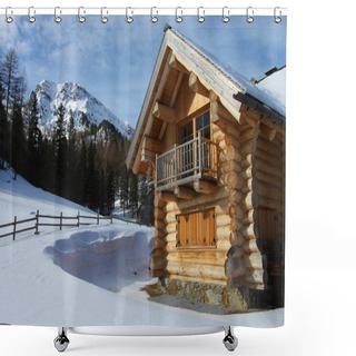 Personality  Log-cabin Shower Curtains