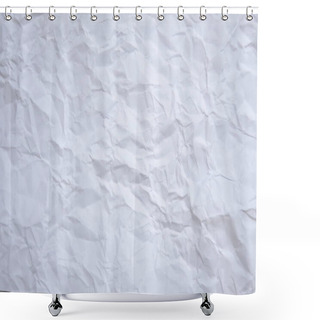 Personality   Crumpled White Paper Background And Texture Shower Curtains