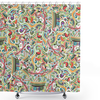 Personality  Mexican Seamless Pattern Shower Curtains