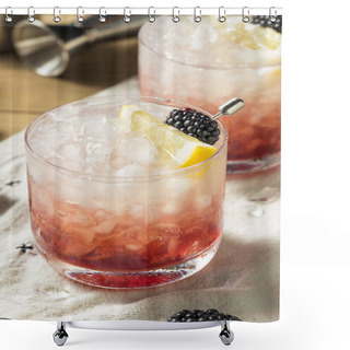 Personality  Alcoholic Blackberry Gin Bramble Cocktail With Lemon Shower Curtains