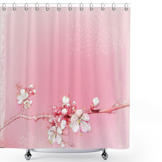 Personality  Japanese Cherry Blossoms In Full Bloom Shower Curtains