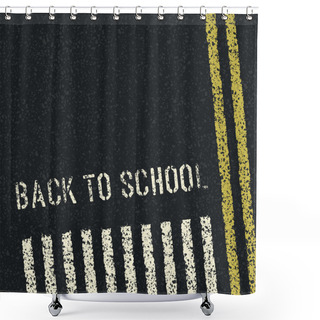 Personality  Back To School. Road Safety Concept. Vector, EPS8 Shower Curtains