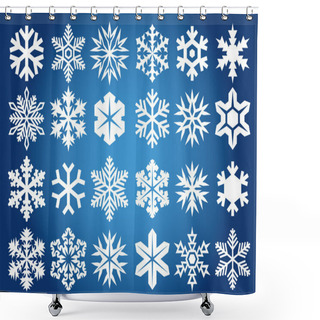 Personality  Snowflakes Background Shower Curtains